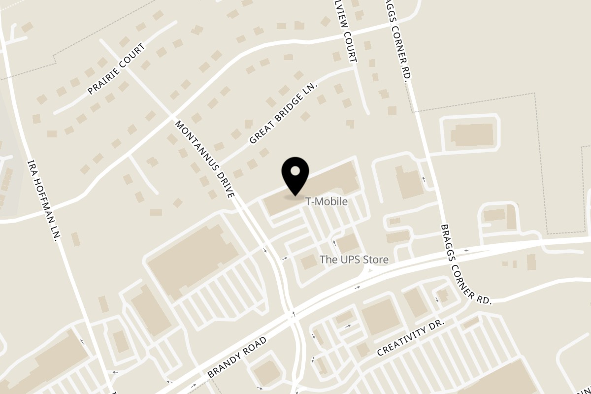 Map showing the location of Steak N‘ Cheese Please on 15139 Montanus Dr in Culpeper
